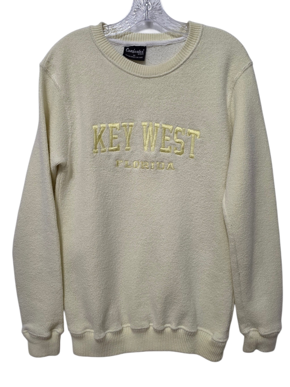 Key West Florida | Souvenir Sweatshirt Sweater Butter Yellow Embroidered